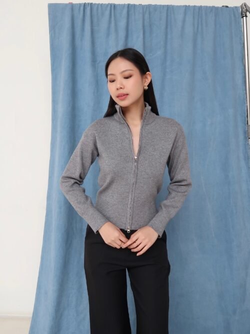 HER OFFICIAL - MAVEN ZIP UP JACKET / Knit Jacket