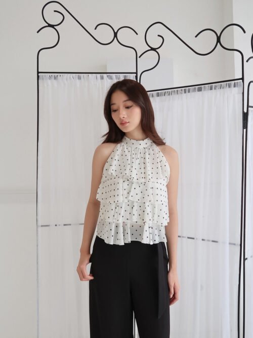 HER OFFICIAL - ISLA TOP / Ruffle Polkadot Top