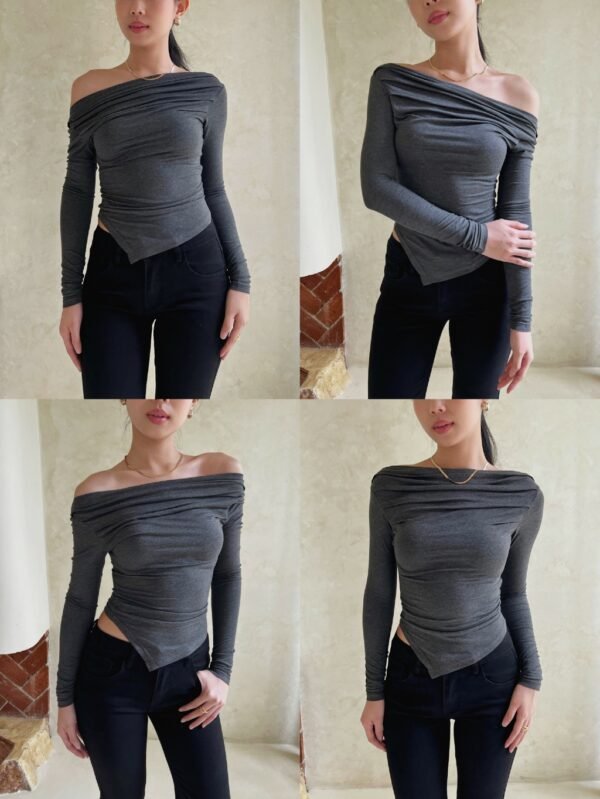 ginee_20260730004101896_1184954388.jpeg Her Official - EVA TOP LONG SLEEVE / Off Shoulder Top / Lengan Panjang