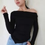 ginee_20260730004101955_7086524913.jpeg Her Official - EVA TOP LONG SLEEVE / Off Shoulder Top / Lengan Panjang