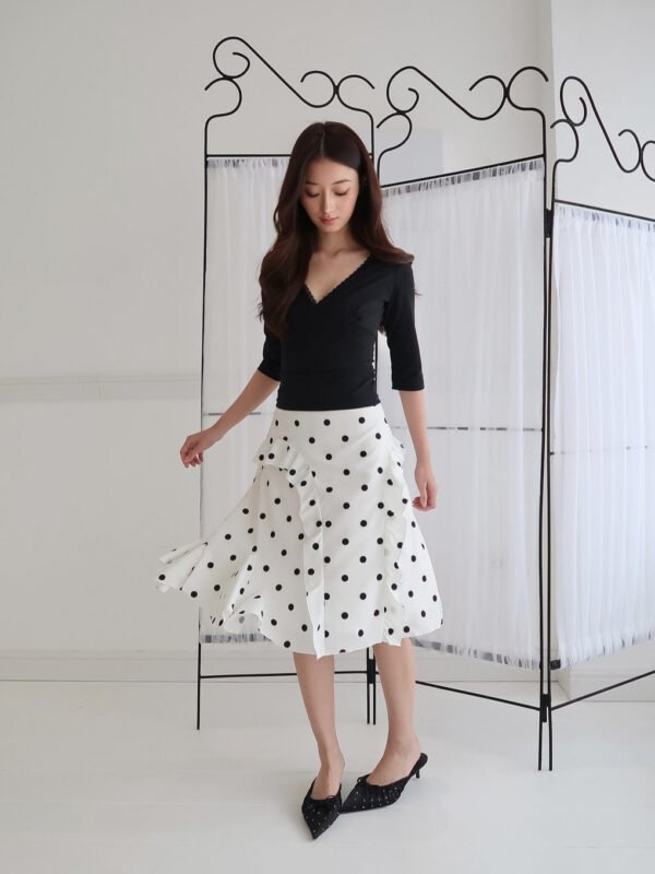 ginee_20260730011312683_4708050329.jpeg HER OFFICIAL - MISSY SKIRT / Ruffle Polkadot Midi Skirt