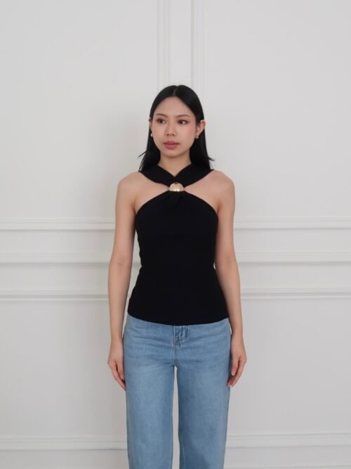 DEVON HALTER KNIT TOP